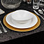 URBNLIVING 33cm Christmas Dinner Charger Plates Metallic Set Of 6 Gold Placemats Dining Table Setting Party Decor