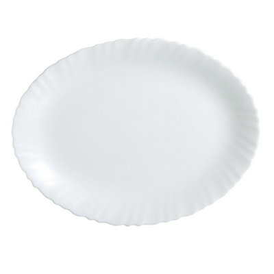 URBNLIVING 33cm Diameter White Oval Platter