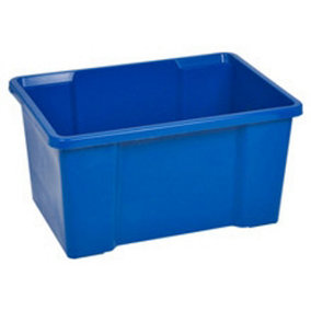 URBNLIVING 33cm Height 50 Litre Dark Blue Coloured Plastic Storage Boxes