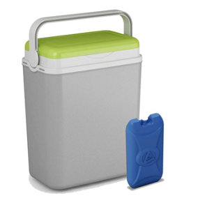 URBNLIVING 38cm Height 12Ltr Cooler Box Camping Beach Lunch Picnic Insulated Food Freeze Green with Ice Pack