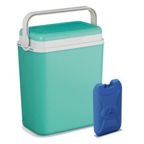URBNLIVING 38cm Height Large 12Litre Cooler Box Camping Beach Lunch Picnic Insulated Food Ice Packs Turquoise with Ice Pack