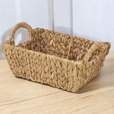 URBNLIVING 38cm Width Natural Handmade Water Hyacinth Woven Storage ...