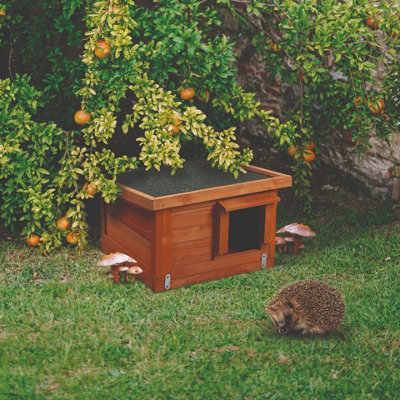 URBNLIVING 40cm Height Outdoor Wooden Small Animal Hedgehog Hamster Kitten Wood 2-Room Hutch Cage House Price Comparisons | Compare The Build
