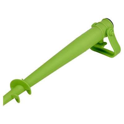 URBNLIVING 41cm Height Screw In Spike Parasol Umbrella Holder Anchor Spikes Stand Beach Garden Pegs, 2 Green