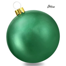 URBNLIVING 45cm Green Inflatable Christmas Bauble Ball Decoration Xmas Tree Outdoor Hanging Ornaments