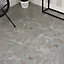 URBNLIVING 4m Square Marble Effect Vinyl Floor Grey Carrara Tiles and Grey colour Self Adhesive Flooring Planks