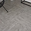 URBNLIVING 4m Square Marble Effect Vinyl Floor Tiles  Grey Wood colour Self Adhesive Flooring Planks Lino