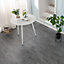 URBNLIVING 4m Square Marble Effect Vinyl Floor Tiles Slate Grey Colour Self Adhesive Flooring Planks Lino