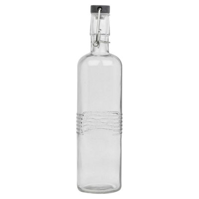 URBNLIVING 4pcs 700ml Glass Drinking Water Bottles Flip Swing Top Metal Clasp Airtight Lid