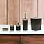 URBNLIVING 5 Pcs Colour Anthracite Bathroom Set Bin Soap Dispenser Toothbrush Holder Soap Dispenser WC Brush