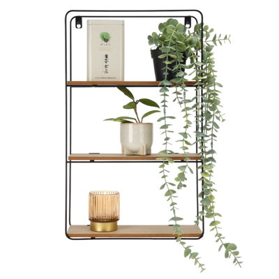 URBNLIVING 50cm Height Wall Mounted Floating Shelves Hanging Shelf Display Rack Organiser Storage Unit