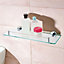 URBNLIVING 50cm Tempered Glass Bathroom Floating Shelf Wall Mounted Tray Organiser Display