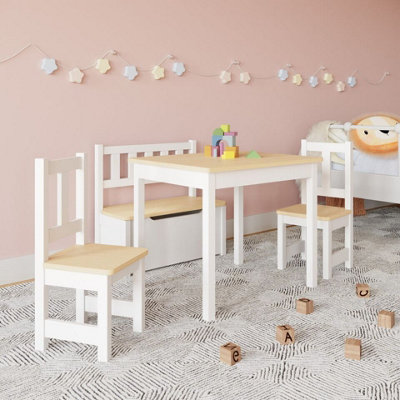 Oak childrens table and chair set online