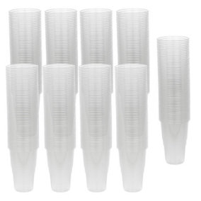 URBNLIVING 568ml 500pcs Clear Strong Plastic Full Pint Glasses Disposable Reusable Party Cups