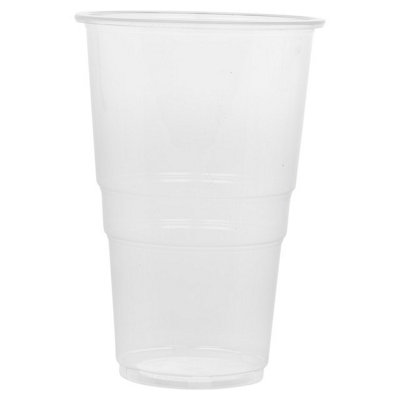 URBNLIVING 568ml 500pcs Clear Strong Plastic Full Pint Glasses Disposable Reusable Party Cups
