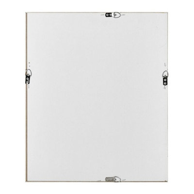 URBNLIVING 57cm Height Large Silver Wooden Frame Wall Hanging Mirror