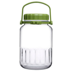 URBNLIVING 5L Food Storage Glass Jar With Plastic Lid
