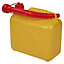 URBNLIVING 5L Fuel Petrol Jerry Can Gas Tank with Hanging Handle & Pouring Nozzle Spout