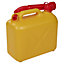 URBNLIVING 5L Fuel Petrol Jerry Can Gas Tank with Hanging Handle & Pouring Nozzle Spout