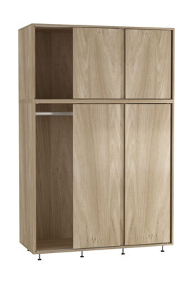 URBNLIVING 6 Sliding Doors Wardrobe Bedroom Storage Closet Clothes ...