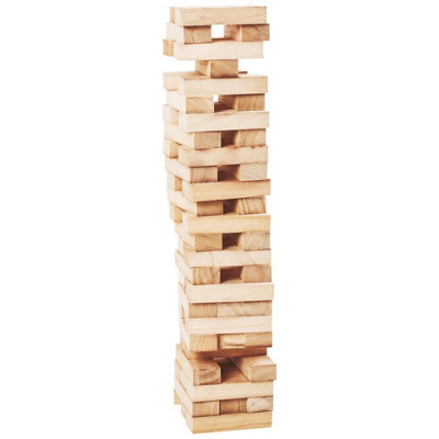 URBNLIVING 60 Pieces Outdoor Giant Sized Jumbo Wooden Blocks Tumbling ...