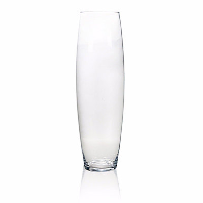 URBNLIVING 60cm Tall Cylinder Clear Glass Flower Vase Decoration Home Wedding Decor Party