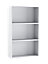URBNLIVING 60cm Width White Colour Wide 3 Shelf Tier Wooden Bookcase Cabinet Storage Shelving Display Shelves Unit
