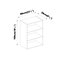 URBNLIVING 60cm Width White Colour Wide 3 Shelf Tier Wooden Bookcase Cabinet Storage Shelving Display Shelves Unit