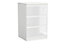 URBNLIVING 62cm Height Glossy 3 Drawers Bedside Cabinet Chest of Drawers with Smooth Metal Runner White & White