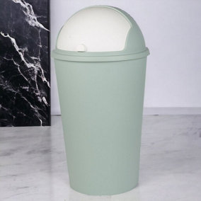 URBNLIVING 62cm Height Mint Colour 25L Push Can Bin Swing Top Lid Kitchen Office Rubbish