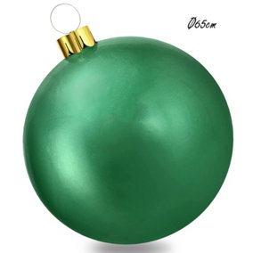 URBNLIVING 65cm Green Inflatable Christmas Bauble Ball Decoration Xmas Tree Outdoor Hanging Ornaments