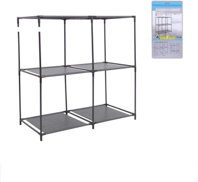URBNLIVING 68.5cm Height 4 Cubed Storage Cupboard With Baskets Home ...