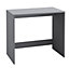 URBNLIVING 75cm Height Small Compact Modern Computer PC Laptop Desk Study Table Home Office Workstation Grey Colour
