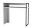 URBNLIVING 75cm Height Wooden & Steel Console Display Table Living Room Hallway with Storage Shelf White Colour