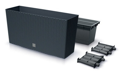 URBNLIVING 77cm Width 72L Anthracite Tall Rectangle Rato Case Medium ...