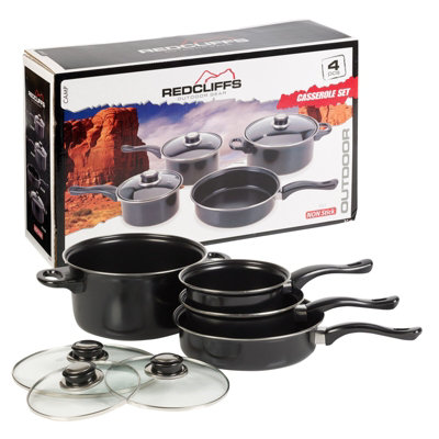 URBNLIVING 7pcs Non Stick Cookware Pot & Pan Set With Glass Lids Easy ...