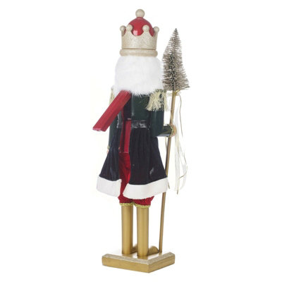 URBNLIVING 82cm Wood Look Christmas Nutcracker Soldier Green Xmas Traditional Ornament Assorted Sizes