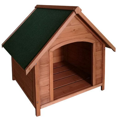 URBNLIVING 83cm Height Wood Outdoor Dog House Raised Pet Shelter Kennel Small Medium Sized Dogs with Roof