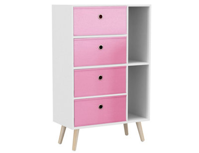URBNLIVING 84cm Height White 6 Section Wooden Storage Bookcase with ...