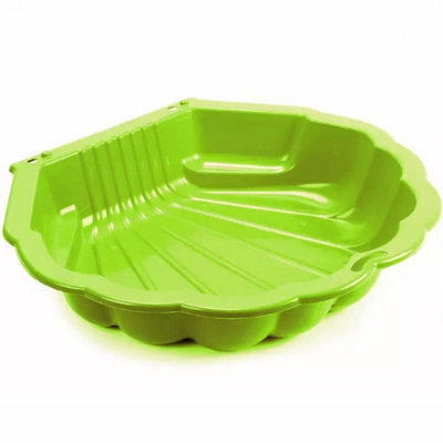 URBNLIVING 87cm Width Shell Clam Shaped Plastic Sandpit Outdoor Garden ...