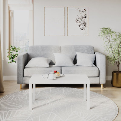 URBNLIVING 90cm Coffee Sofa Side End Desk Table Living Room Wooden Office Furniture, White