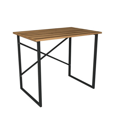 URBNLIVING 90cm Width Sapphire Oak Wooden Computer Desk Modern