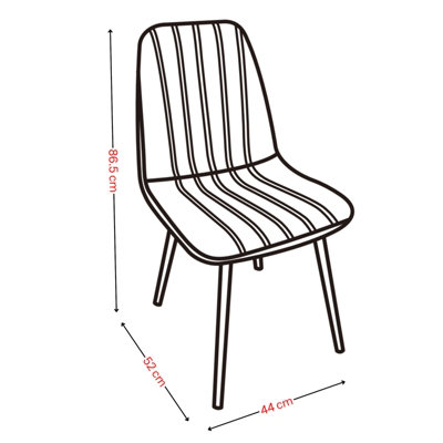 URBNLIVING Anti Stain Velvet Dining Chairs Padded Seat Metal Legs for Kitchen Office, 6xTaupe