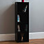 URBNLIVING Height 106cm 4 Shelf Wooden Bookcase Shelving Colour Black Display Storage Shelf Unit Shelves