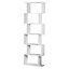URBNLIVING Height 190.5Cm 6 Tier Wooden S-Shaped Bookcase Living Room Colour White Modern Display Shelves Storage Unit Divider