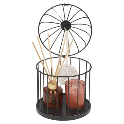 URBNLIVING Height 20cm 30ml Mulled Wine Perfume Reed Diffuser Oil Refill & Candle in Birdcage Fragrance Gift Set - 3