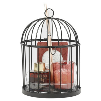 URBNLIVING Height 20cm 30ml Mulled Wine Perfume Reed Diffuser Oil Refill & Candle in Birdcage Fragrance Gift Set - 4