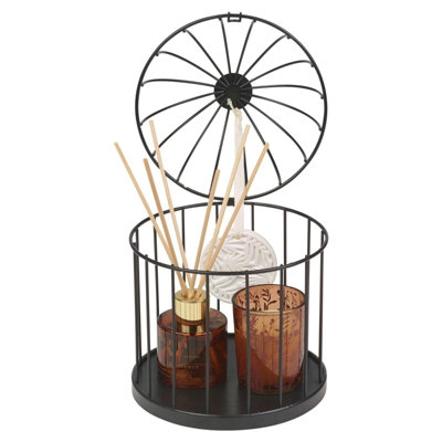 URBNLIVING Height 20cm 30ml Soft Linen Perfume Reed Diffuser Oil Refill & Candle in Birdcage Fragrance Gift Set - 3