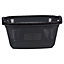 URBNLIVING Height 23cm 30L Anthracite Plastic Rattan Laundry Clothes Basket Storage Hamper with Handles