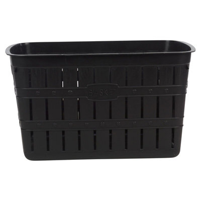 URBNLIVING Height 24cm Brown Plastic Bamboo Look Basket Laundry Clothes Storage Sorter Hamper with Handles